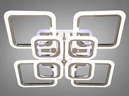 Сучасна LED люстра з підсвічуванням, срібна люстра, 145W - мініатюра 2