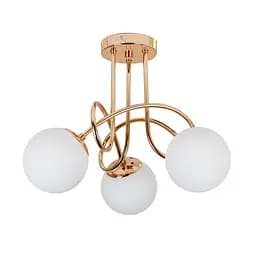 Люстра стельова Levistella 7529903-3 GOLD+WH, 3 плафона, E27, золото, білий, сучасний стиль для дому