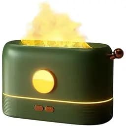 Зволожувач повітря Kinscoter портативний аромадифузор електричний з ефектом полум'я зелений (KC-026)