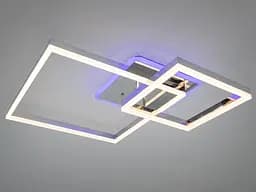 Стельова LED люстра хром 84 Вт 14 квадратів пульт - мініатюра 3