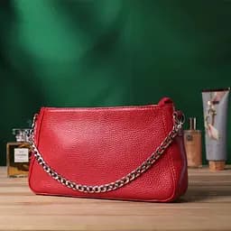 Сумка Shvigel 22836 з натуральної шкіри 26.5х15х5.5 см Червона - мініатюра 9