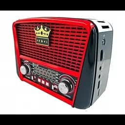 Радіоприймач переносний Bluetooth від мережі із сонячною панеллю червоний Golon RX-455S - мініатюра 3
