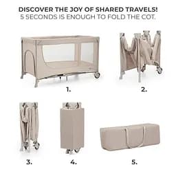 Ліжко-манеж Kinderkraft Joy 2 Beige (KLJOY02BEG00000) - мініатюра 2