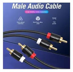 Комутаційний кабель 2xRCA-2xRCA Vention VABR06B100 1 м Black - мініатюра 5