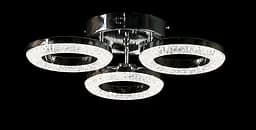 Люстра стельова LED Splendid Ray L2723/3, 3 лампи, регульована температура світла, хром, сучасний стиль для дому - мініатюра 4