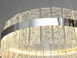 Люстра стельова LED Diasha 828/500CH 66W, хром, для спальні, кришталь, регульована висота - мініатюра 5