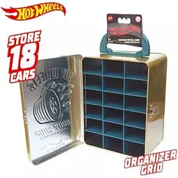 Контейнер Hot Wheels для 18 машинок вінтажний золотистий (HWCC22G) - мініатюра 2