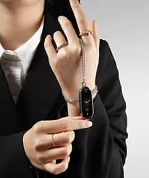 Ланцюжок для фітнес-браслета Xiaomi Smart Band 8 металевий з кріпленням сріблястий - мініатюра 2