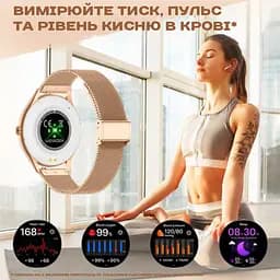 Годинник Smart Milano Gold Steel, 2 ремінця - мініатюра 7