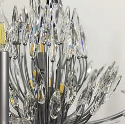 Кришталева срібна люстра репліка Lily Buds на 6 ріжків-підсвічників Line.F MD 8058-6 Satin - мініатюра 2