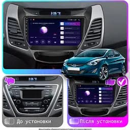 Автомагнітола XPRO штатна Hyundai Elantra 2014-2015 9 Android 10.1 4/32 чорний (MER-14102_5649) - мініатюра 4