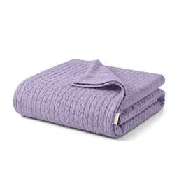 Плед-покривало Cosas Knitted Braid Lavander косичка 75х95 см (Blanket_26Lavander_KnittedBraid_75x95)