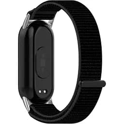 Ремінець DK для Xiaomi Mi Smart Band 8 Nylon Sport Loop (018018) (black) - мініатюра 2