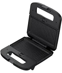 Мультимейкер Liberton LSM-5106 800 W 4в1 гриль трикутні сендвічі 4 шт бельгійські вафлі 2 шт горішки 12 шт антипригарне покриття індикатор живлення та готовності автоматичний контроль температури Black/Grey - мініатюра 2