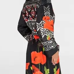 Халат жіночий з плюшевого велюру ексклюзивний National 18283 L-XL - мініатюра 5