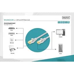 Патч-корд 15м, CAT 6a S-FTP, AWG 26/7, Cu, LSZH, grey Digitus (DK-1644-A-150) - мініатюра 4
