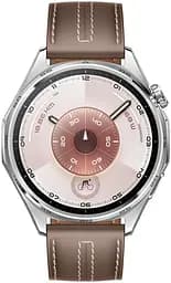 Смарт-годинник Huawei Watch GT 6 46mm Steel with Brown Composite Leather Strap (55020FTW) - мініатюра 5