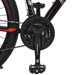 Велосипед MTB2602-2, 26 дюймів, алюмінієва рама 13 Shimano 21SP чорно-червоний - мініатюра 5