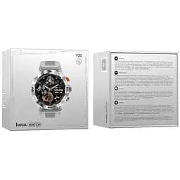 Смарт-годинник Hoco Y20 Smart Sports Watch (call version) Silver - мініатюра 4