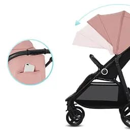 Прогулянкова коляска Kinderkraft Grande Plus, Pink (4444) - мініатюра 10