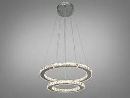 Люстра стельова LED Diasha 7206-6W/480+340HR, 55W, 3025 лм, хром, стильний дизайн для коридору, вітальні, спальні - мініатюра 2