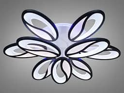 Люстра стельова LED Diasha 8090/6+3BK, 150W, 4100K, 3200K, 6500K, чорний метал, сучасний стиль, для коридору, вітальні, спальні - мініатюра 3
