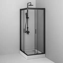 Душове огородження Square Pivot AM.PM Gem 90×90 см, без піддону, хром профіль W90UG-404-9090-MT - мініатюра 7