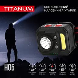 Налобний світлодіодний ліхтарик Titanum TLF-H05 250 Lm 6500 K (TLF-H05) - мініатюра 8