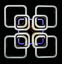 Люстра стельова LED Splendid Ray LK206/4+4+A, 240W, білий, з пультом, сучасний стиль - мініатюра 5