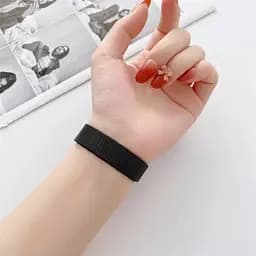 Ремінець для фітнес-браслета Boorui для Xiaomi Mi Band 8 і 9 міланська петля чорний - мініатюра 8
