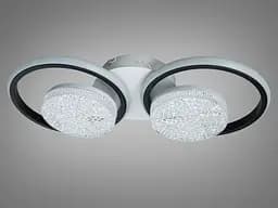 Стильна LED-люстра Diasha 2561WH+BK DIMMER 58W, 3190 lm, 52x25 см з пультом - мініатюра 5