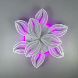 Стельова LED люстра біла на 9 пелюсток Line.F RGB підсвітка є - мініатюра 3