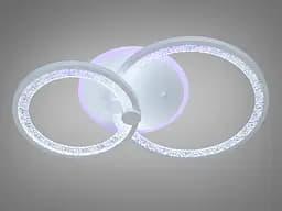 Стельова LED-люстра Diasha 8180/2WH 3color з пультом і димером, біла, 55 W, 3025 lm, круглі акрилові LED-кільця 53x33 см - мініатюра 5