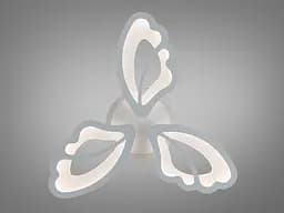 Компактна стельова LED-люстра з пультом Diasha 8166/3WH біла, 3 модулі, 50 Вт, 55 см, до 12 м2 - мініатюра 3