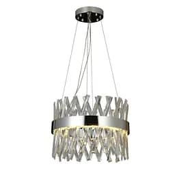 Люстра стельова LED Levistella 909LXL3009 CR 400MM, 25W, хром, прозоре скло, сучасний стиль для дому