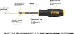 Викрутки TOUGHSERIES MAX FIT, SL, PH, набір 6шт DeWALT hoz0014170 - мініатюра 8
