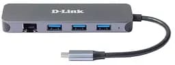 Мережевий адаптер DUB-2334 1xGE, 3xUSB 3.0, 1xUSB-C, USB-C D-Link teh0018047 - мініатюра 3
