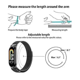 Ремінець для фітнес-браслета Boorui для Xiaomi Mi Band 8 і 9 міланська петля сірий - мініатюра 4