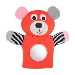 Іграшка-рукавичка з прорізувачем Canpol babies Bears, кораловий (68/076_cor) - мініатюра 1