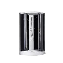 Душевой бокс Kroner KRP Enzo – SD.C.F.G. 90x90 см CV029572, Хром матовый, тонированный, хром матовый