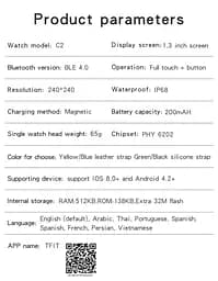 Смарт годинник Lige C2 водонепроникні IP68 (Сріблястий) - мініатюра 3