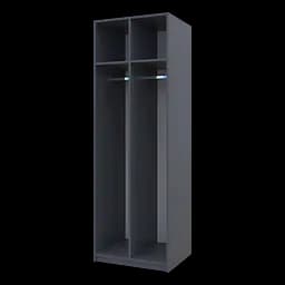 Роздягальня Doros 2-х секційна Графіт 2 ДСП 60х52х180 (40512886) - мініатюра 2