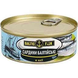 Сардини Балтійські в олії Baltic Fish ж / б ключ 240 г - мініатюра 2
