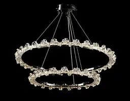 Люстра стельова LED Splendid Ray L115/600+400/2, хром/білий, 2 лампи, регульована висота, сучасний стиль для дому - мініатюра 3