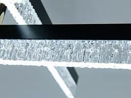Сучасна стельова LED-люстра Diasha SX1012/4BK, чорна, 42W, акрилові світлові планки - мініатюра 6