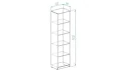 Пенал Анжело Ferrum-decor на 5 полиць 1900x500x380 ДСП Дуб Сонома Трюфель 16 мм (FRD-104940) - мініатюра 4