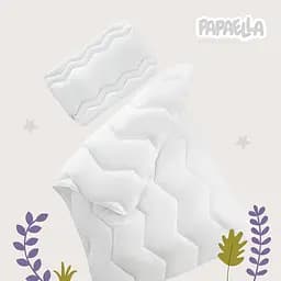 Набір в ліжечко Papaella Comfort: ковдра 135x100 см + подушка 60х40 см (8-29611 білий) - мініатюра 7