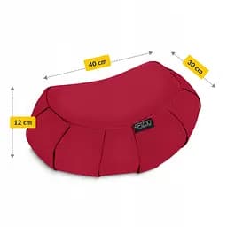 Подушка для йоги та медитації 4FIZJO Zafu напівкругла 40 x 30 x 12 см Red (P-5907739315496) - мініатюра 8