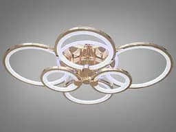 LED-люстра з диммером і кольоровою підсвіткою, колір хром, 135W - мініатюра 3