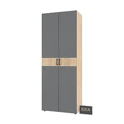 Шафа для одягу з двома штангами С-7.4 Дуб крафт/Асфальт Idea - мініатюра 3